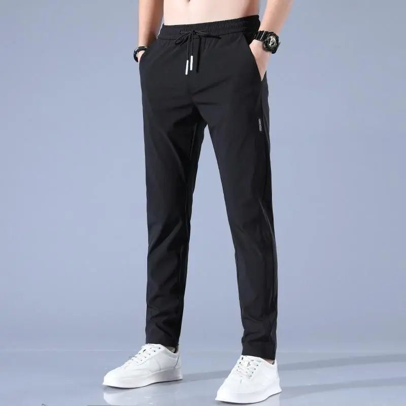 Lycra Track Pants for Men (Grey & Black) (Pack of 2)